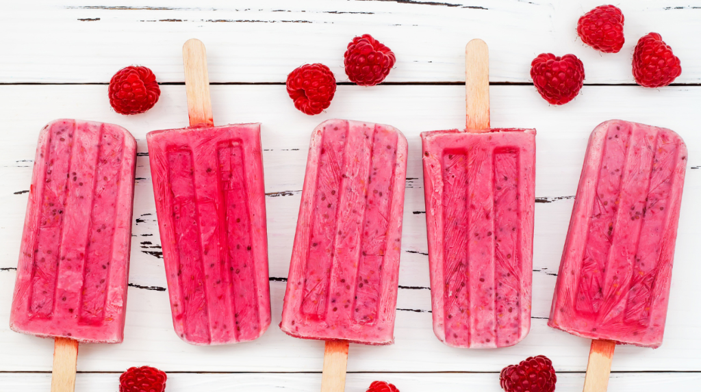 Raspberry Coconut Popsicles